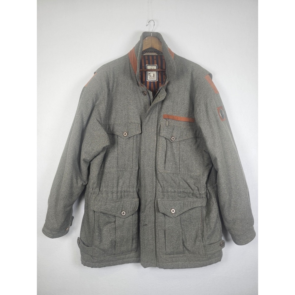 Gorpcore Sondre Swix Sport Field Jacket Mens XL Gray Wool Blend Norwegian Design